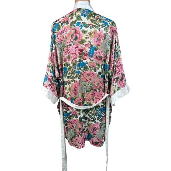 Vintage Gold Label Victoria's Secret Floral Robe One Size Elegant Feminine - Picture 11 of 14